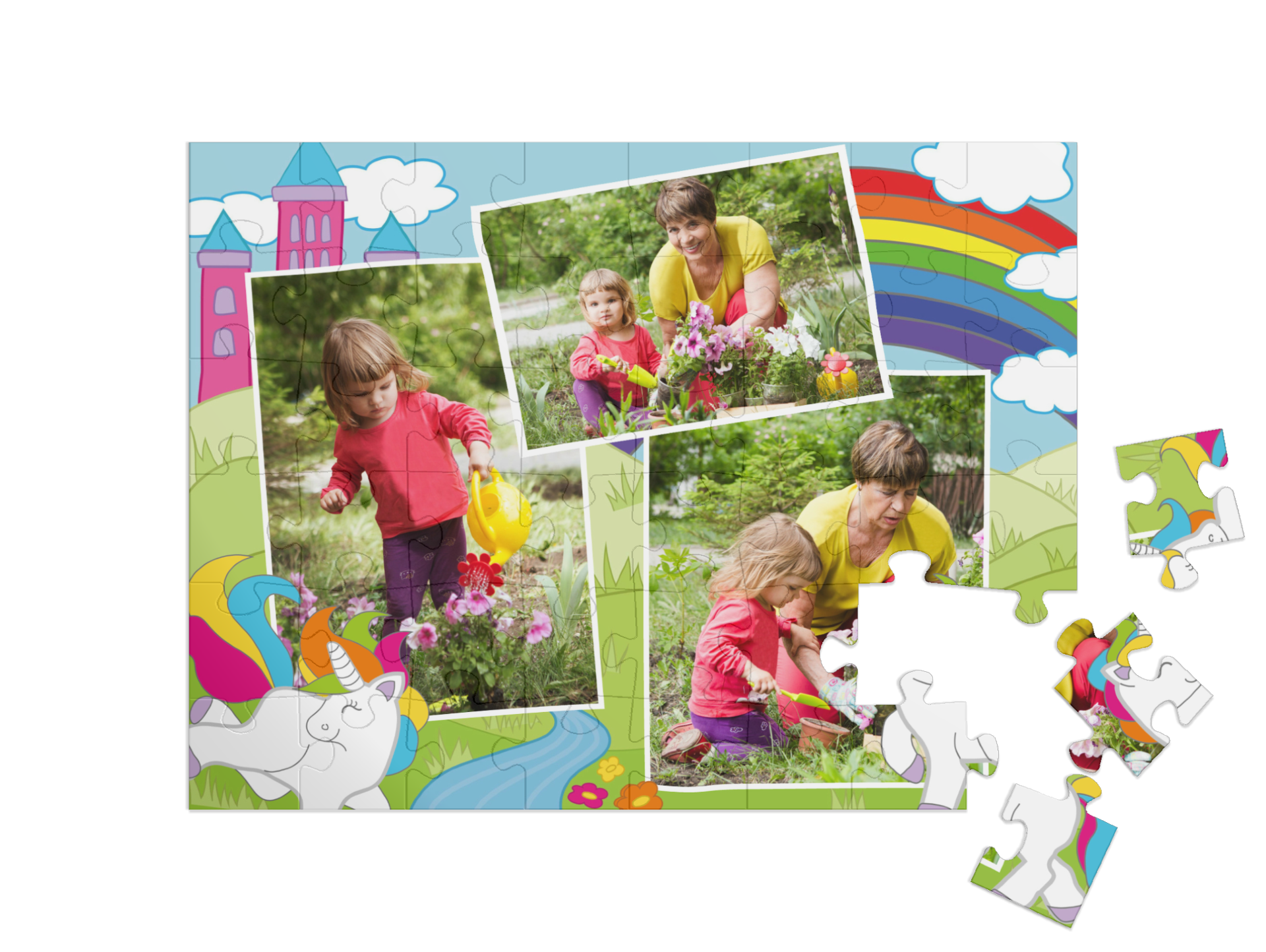 „Rainbowland" landscape collage