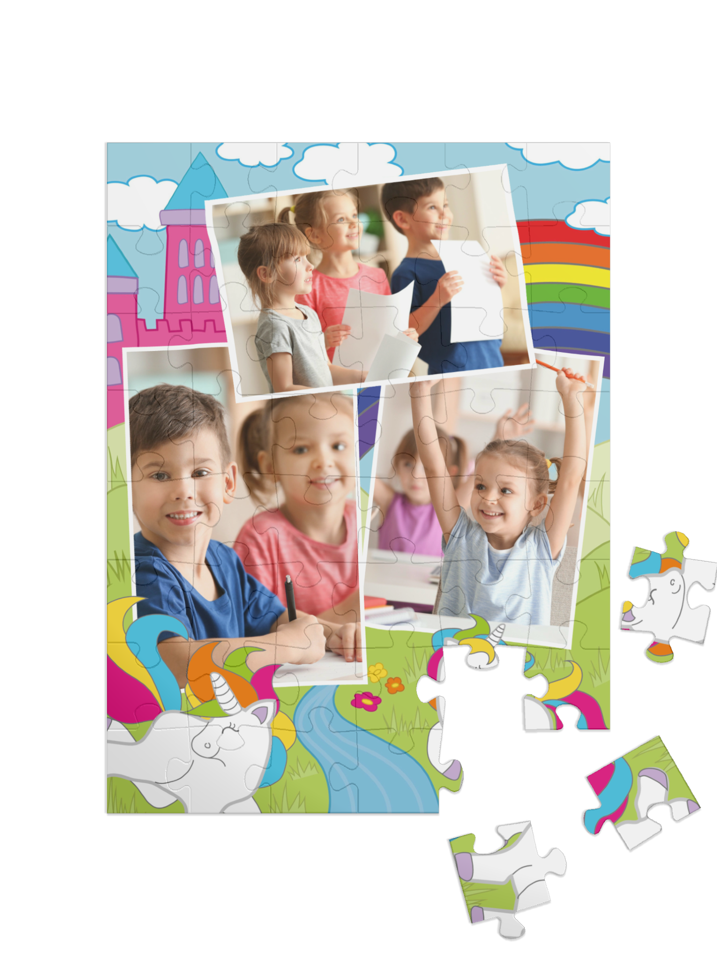 „Rainbowland" portrait collage