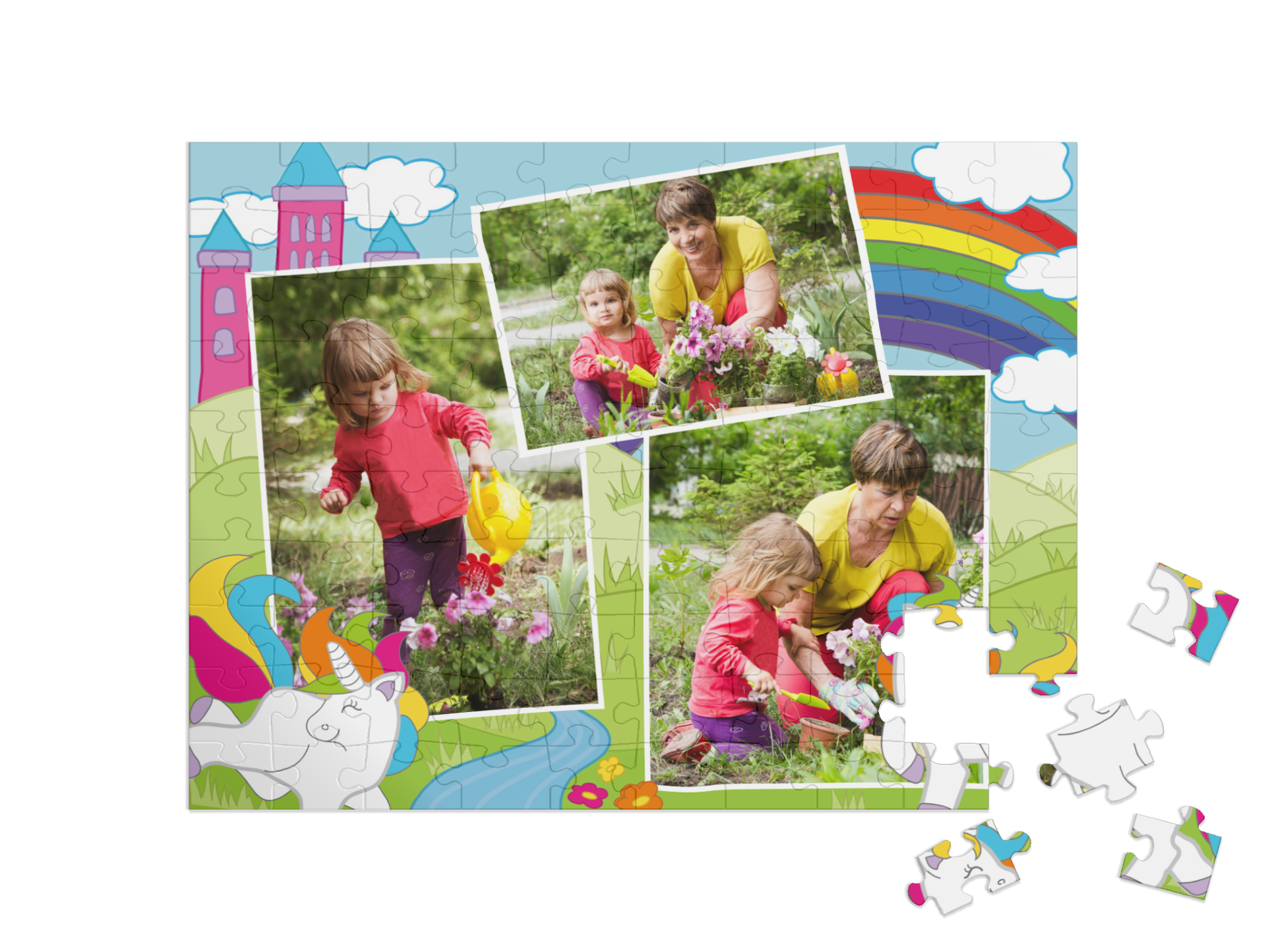 „Rainbowland" landscape collage