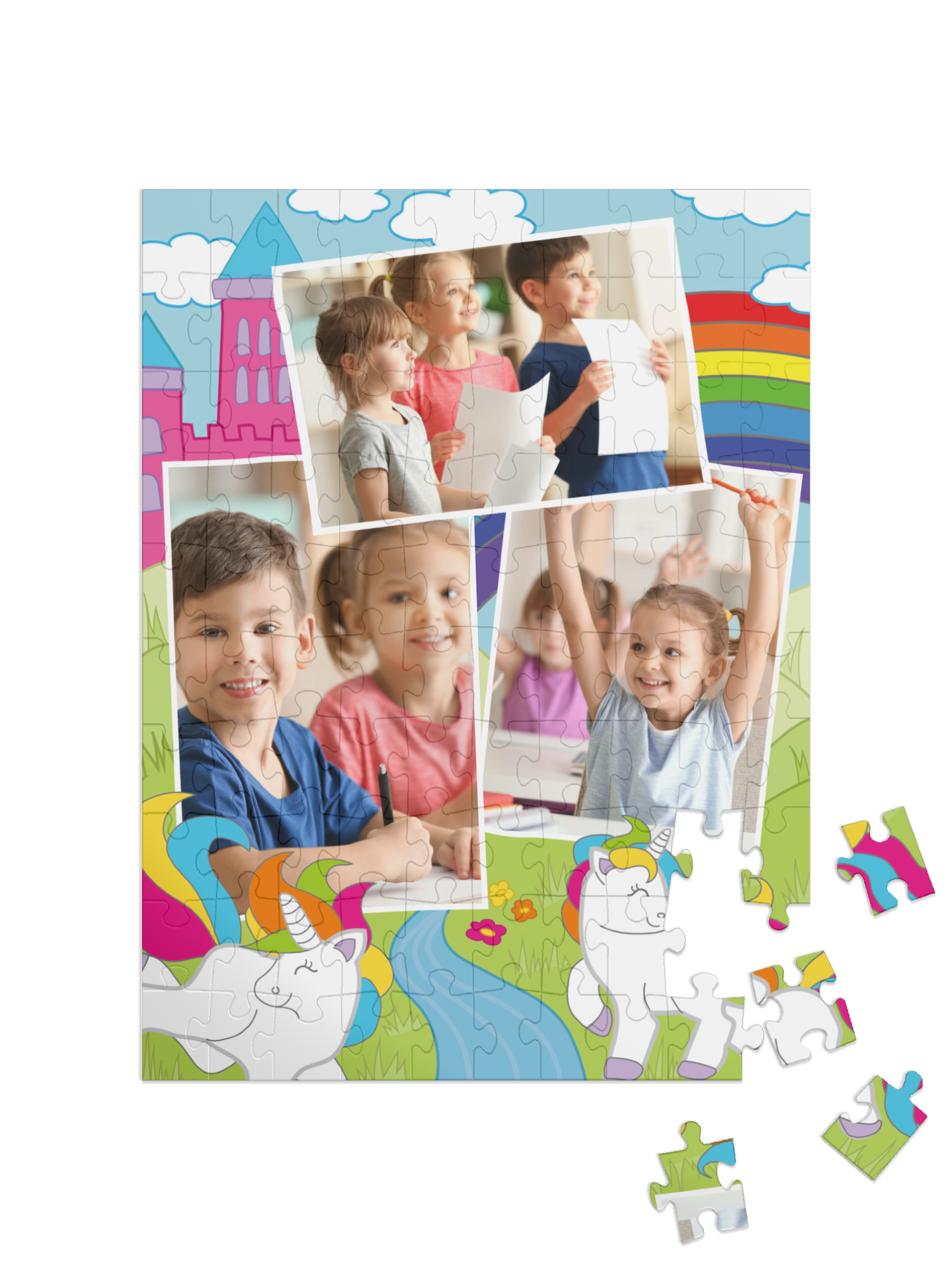 „Rainbowland" portrait collage